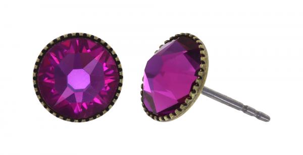 Dark Rose Fuchsia - Black Jack earrings